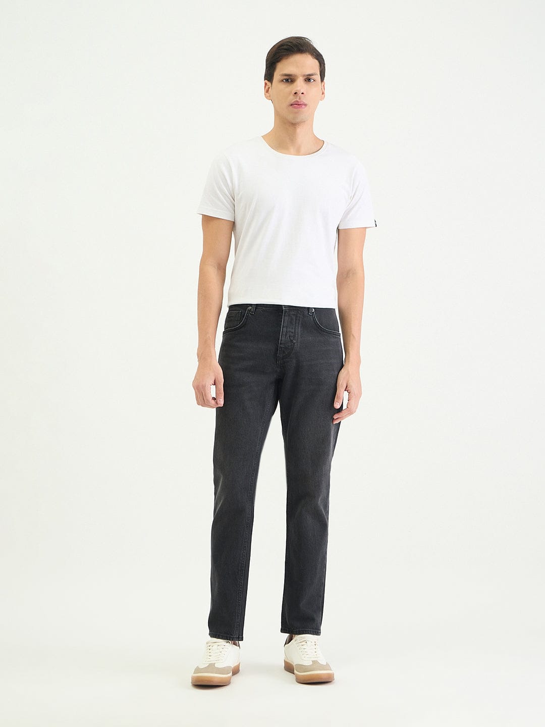 Antony Morato Men Slim Straight Fit Black Solid Jeans