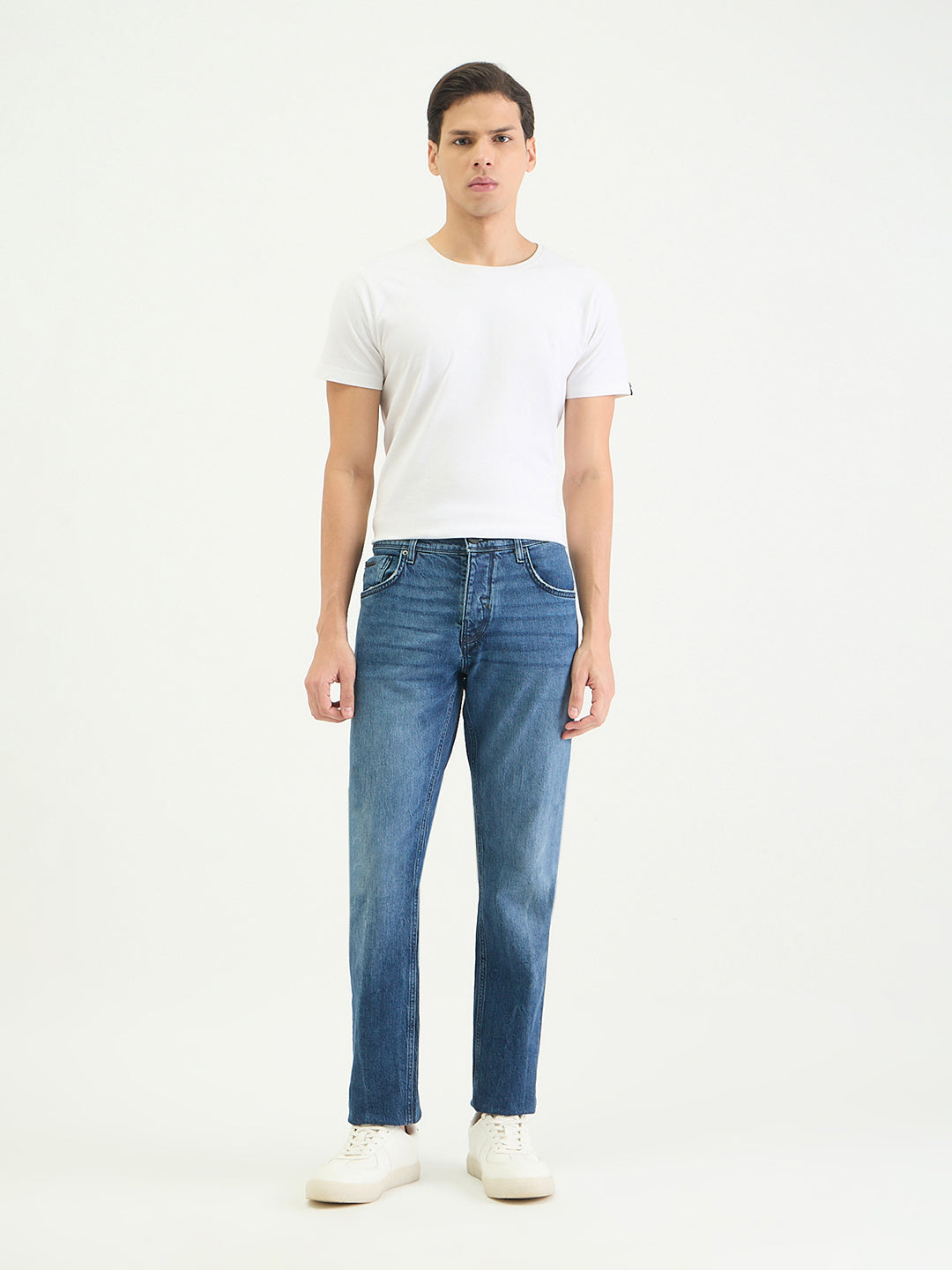Antony Morato Men Slim Straight Fit Blue Solid Jeans