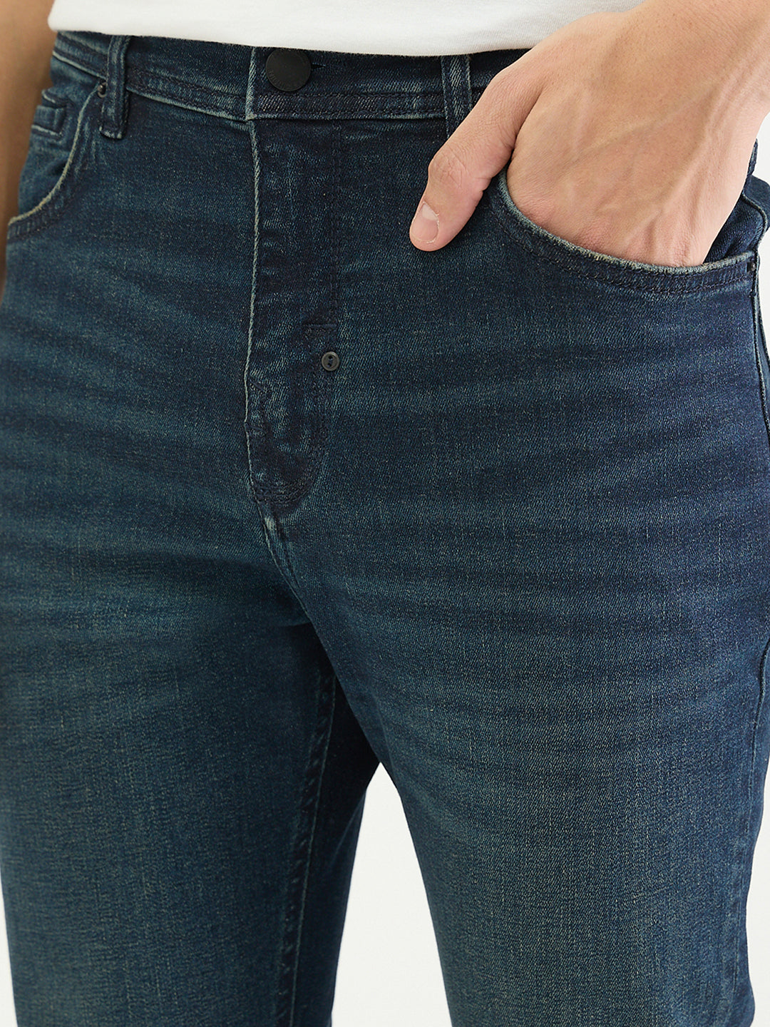 Antony Morato Men Skinny Fit Navy Blue Solid Jeans