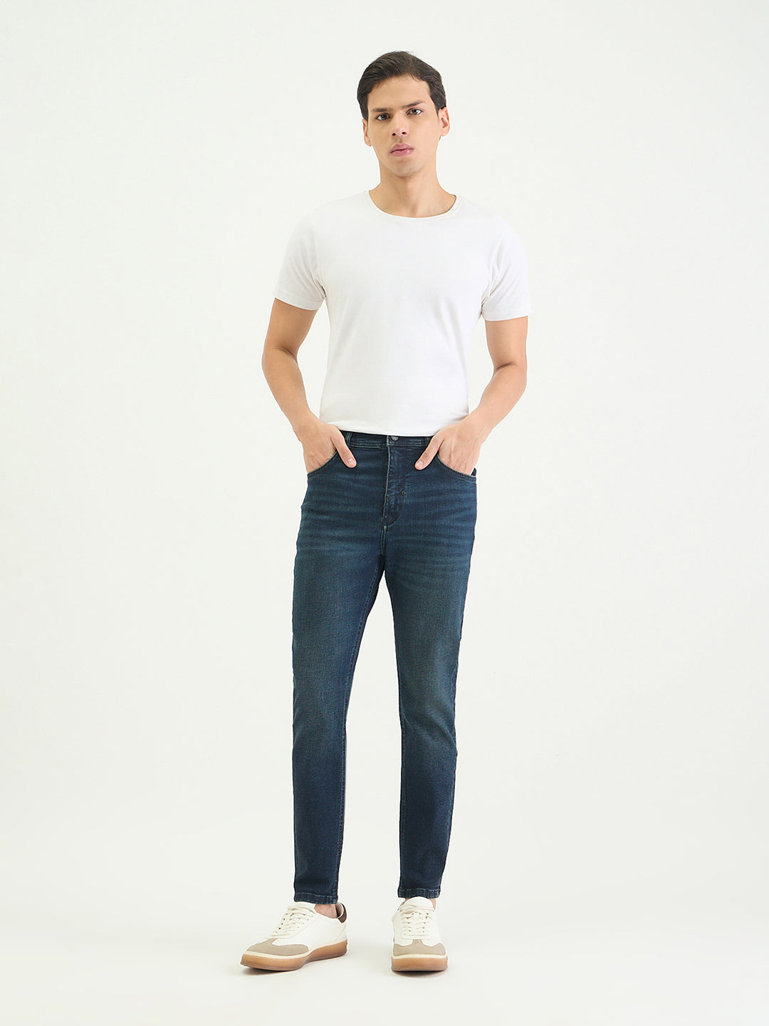 Antony Morato Men Skinny Fit Navy Blue Solid Jeans