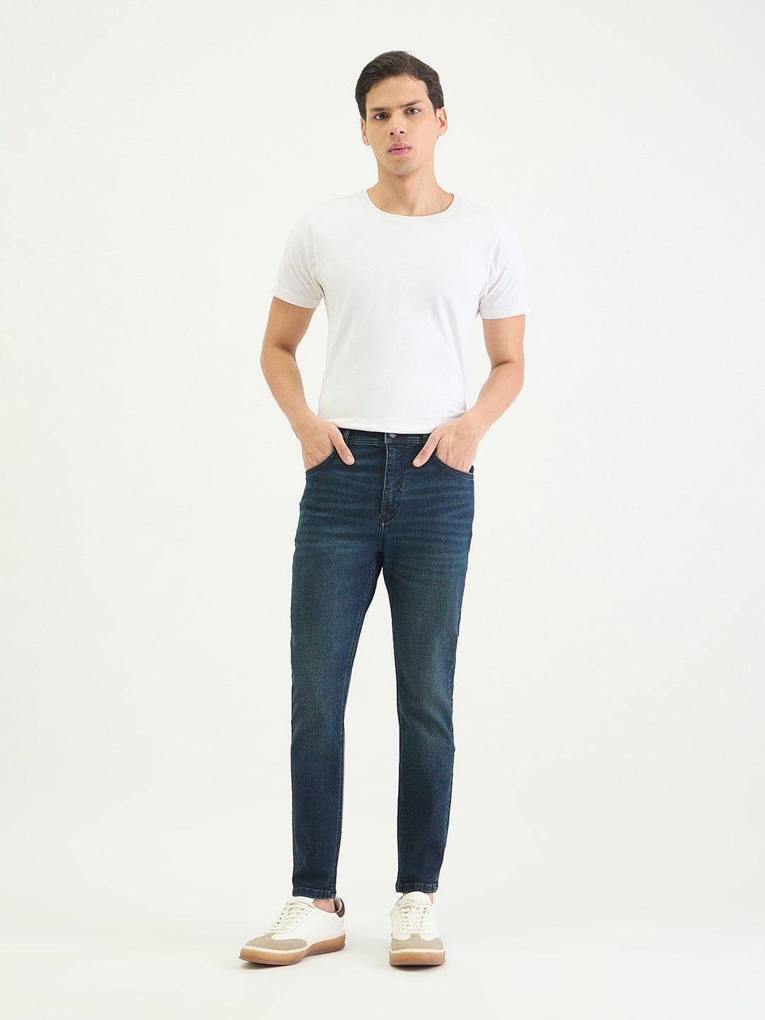 Antony Morato Men Skinny Fit Navy Blue Solid Jeans