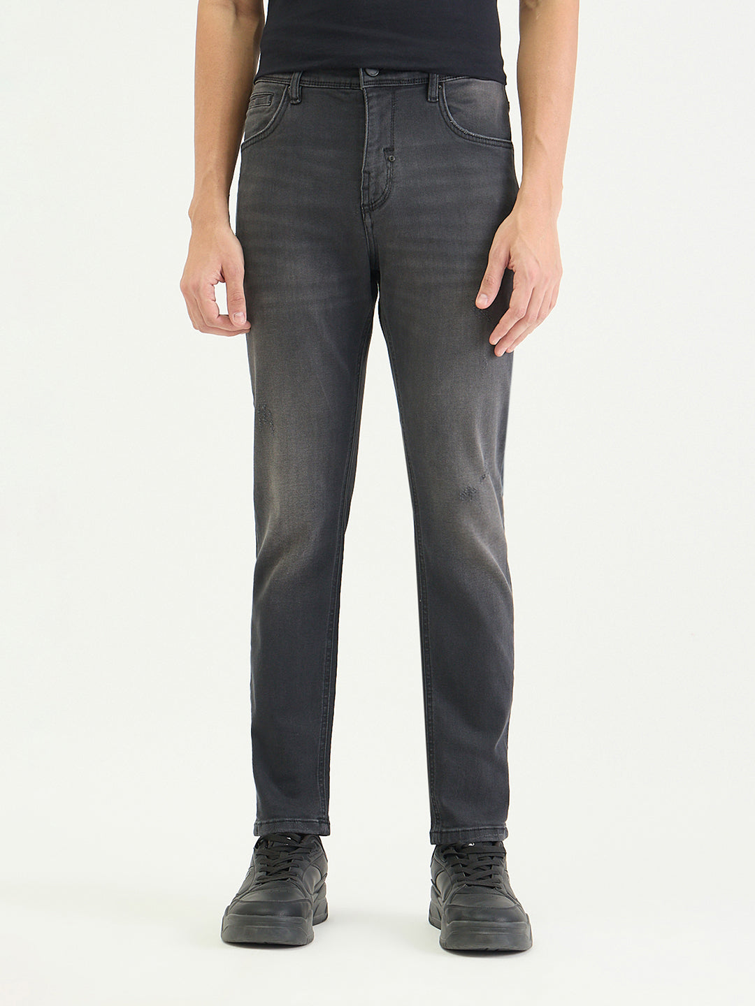 Antony Morato Men Skinny Fit Charcoal Black Solid Jeans