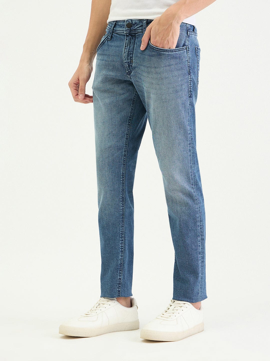 Antony Morato Men Tapered Fit Blue Solid Jeans