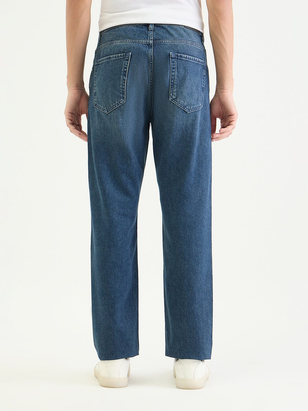 Antony Morato Men Straight Fit Blue Solid Pure Cotton Jeans