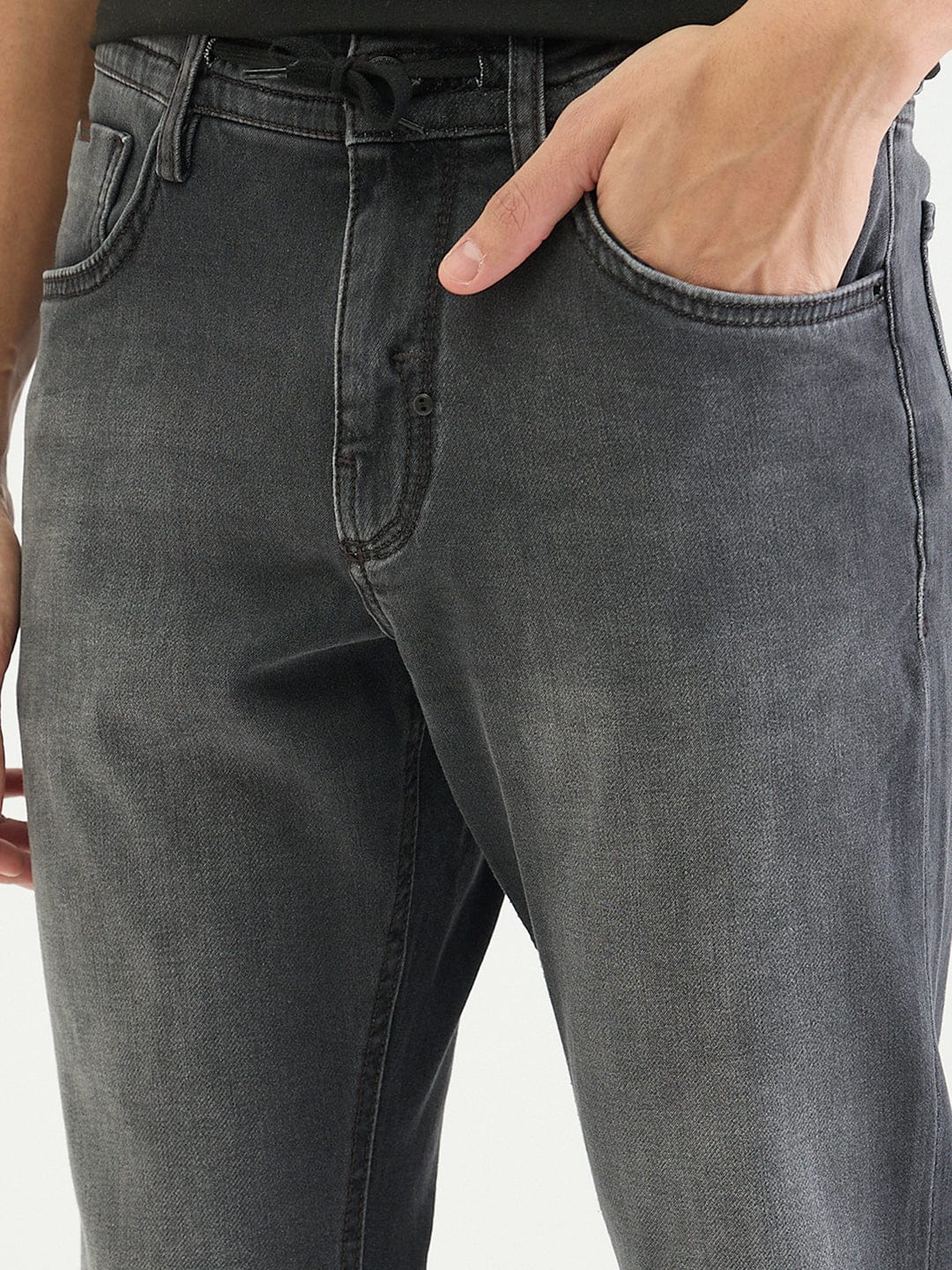 Antony Morato Men Skinny Fit Charcoal Grey Solid Jeans