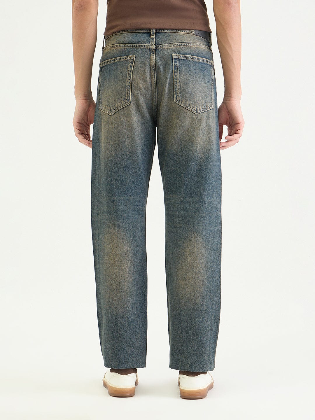 Antony Morato Men Straight Fit Blue Solid Pure Cotton Jeans