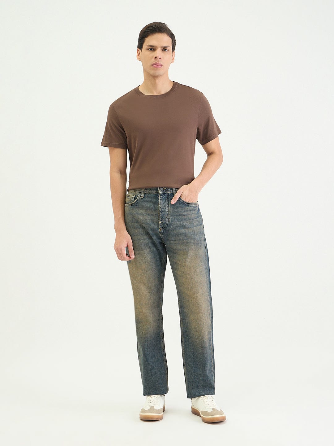 Antony Morato Men Straight Fit Blue Solid Pure Cotton Jeans