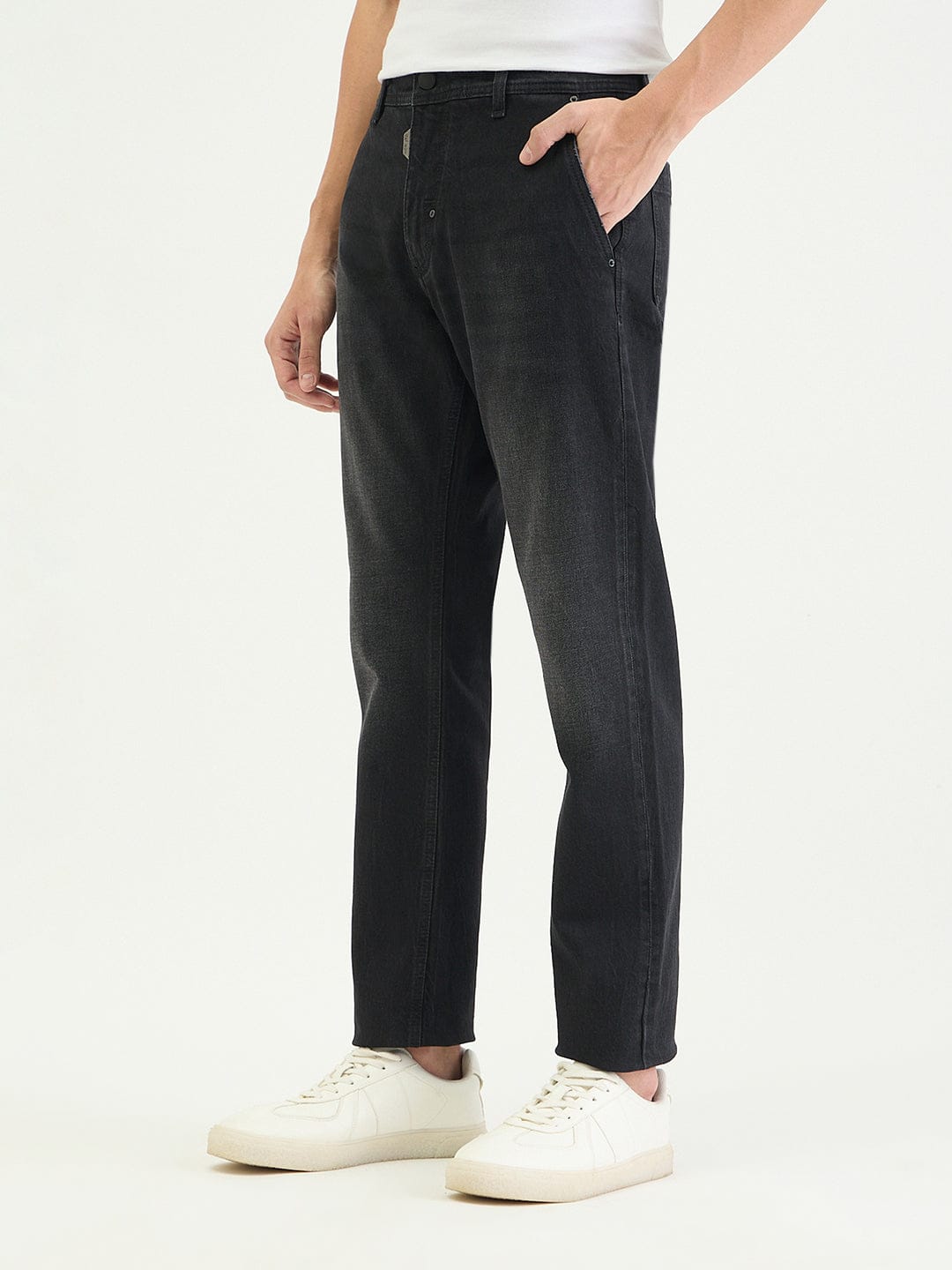 Antony Morato Men Slim Fit Black Solid Jeans