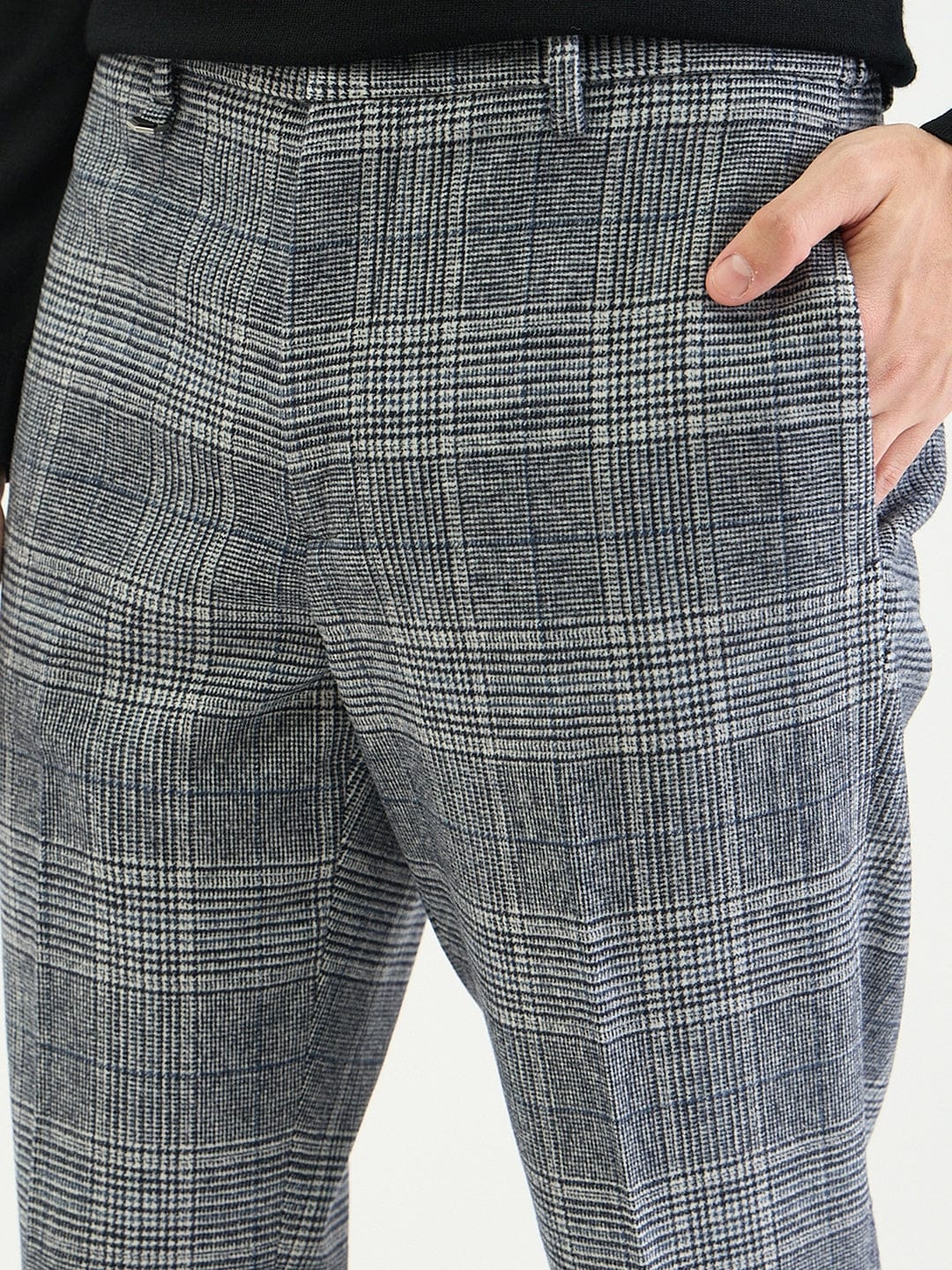 Antony Morato Men Straight Fit Multicolour Checks Trouser
