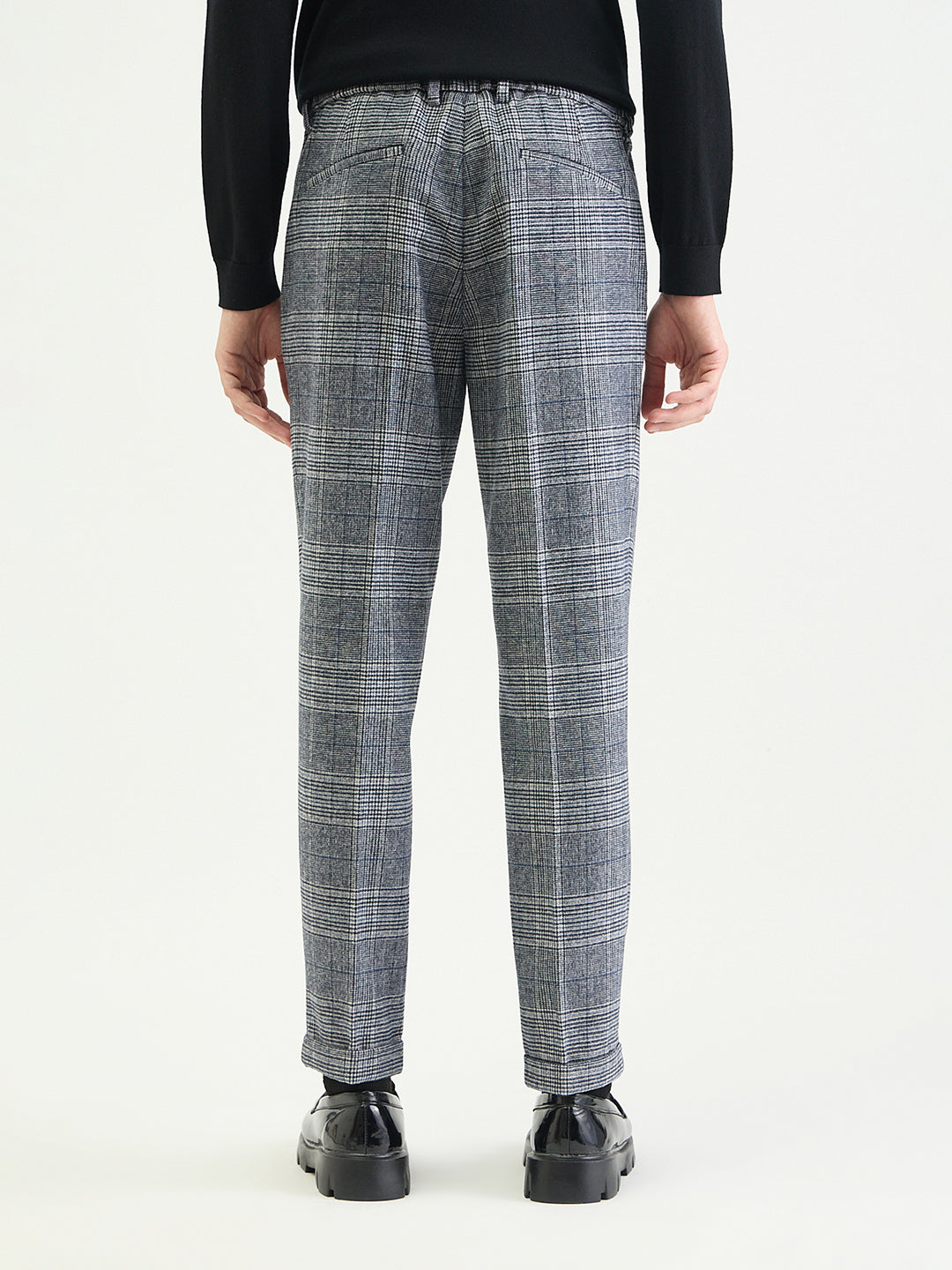 Antony Morato Men Straight Fit Multicolour Checks Trouser