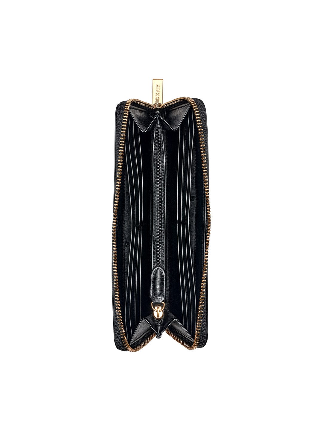 DKNY Womens Black Logo Woven Wallet