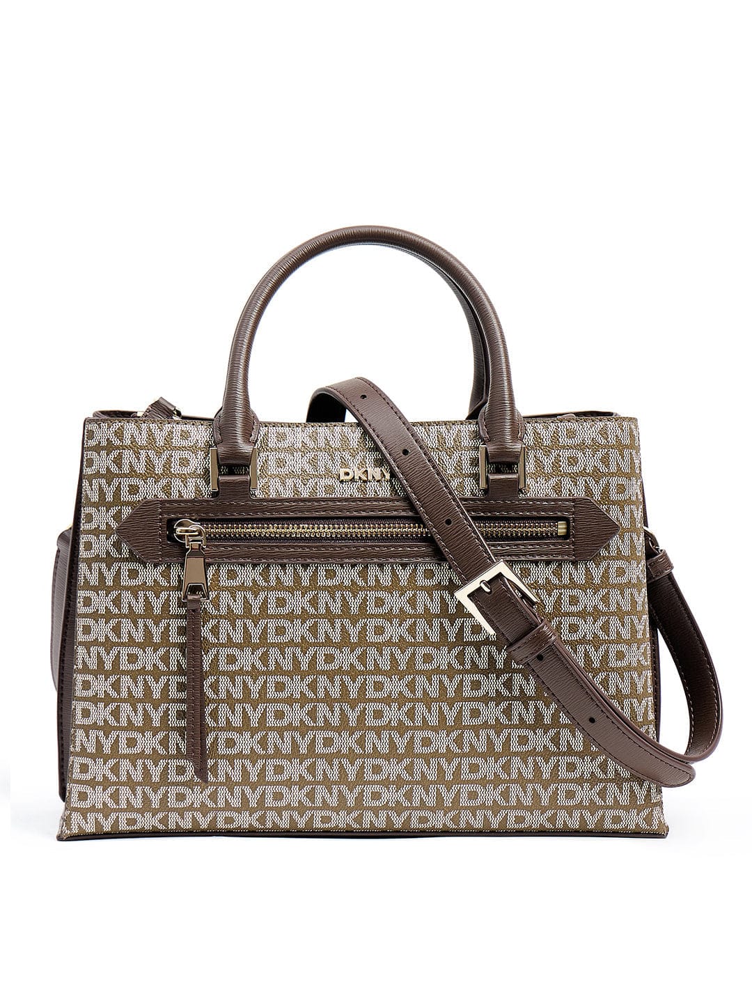DKNY Women Brown Logo Satchel