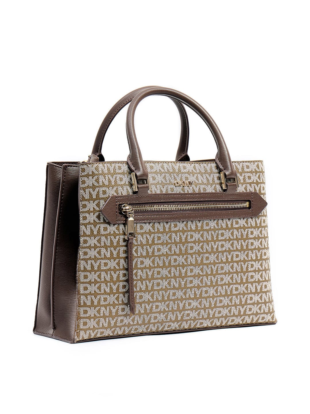 DKNY Women Brown Logo Satchel