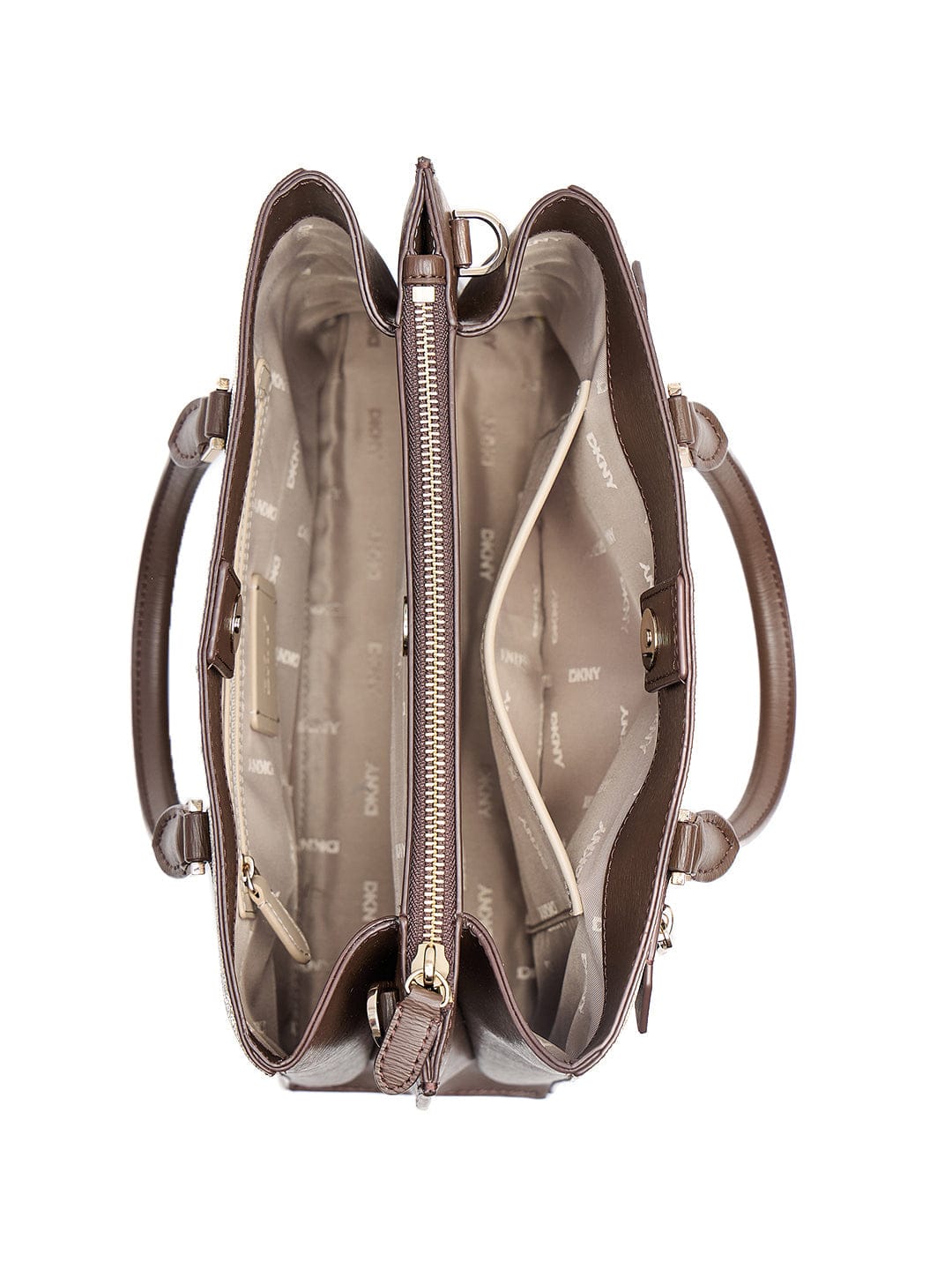 DKNY Women Brown Logo Satchel