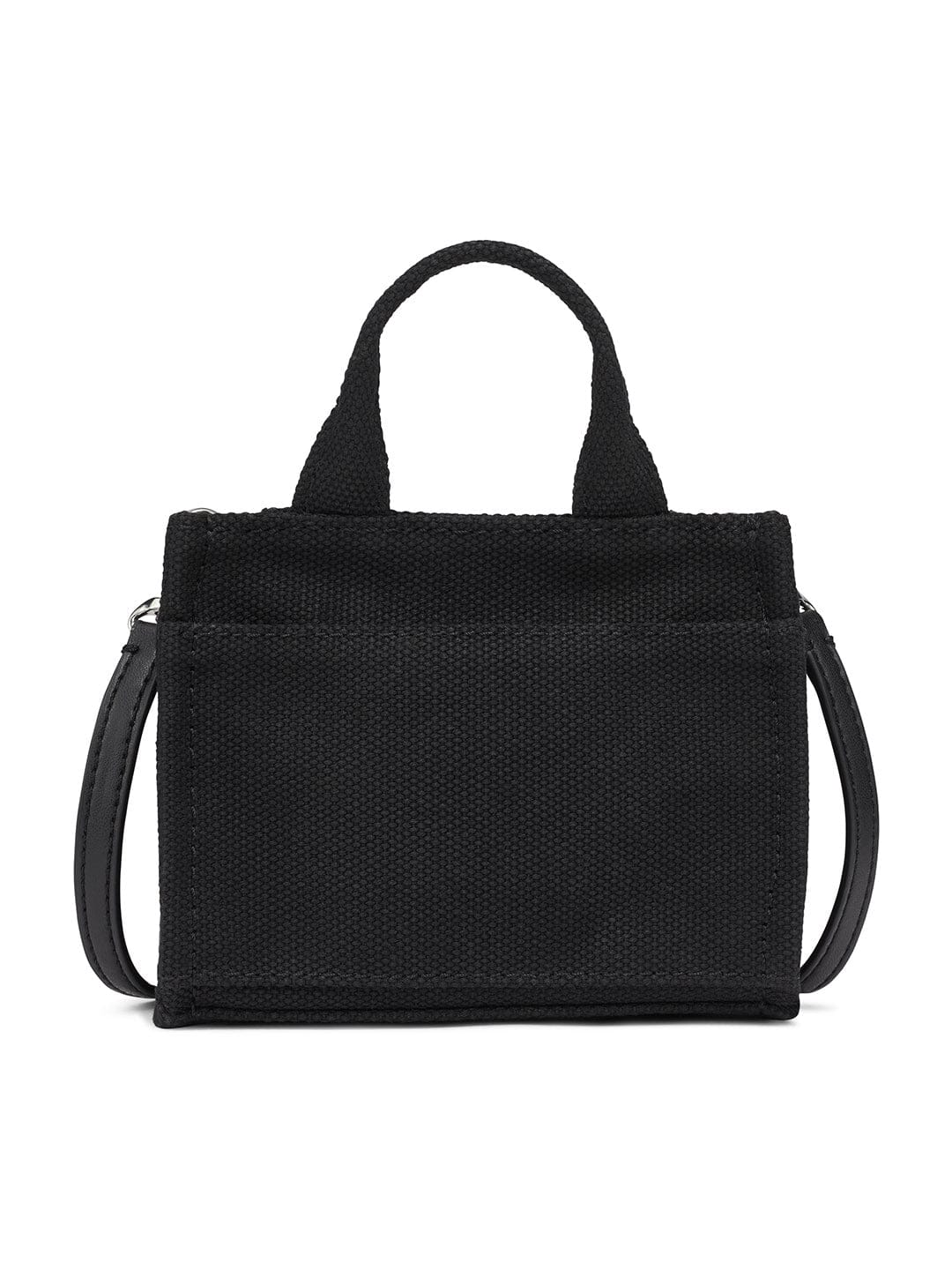 DKNY Womens Black Logo Woven Satchel bag