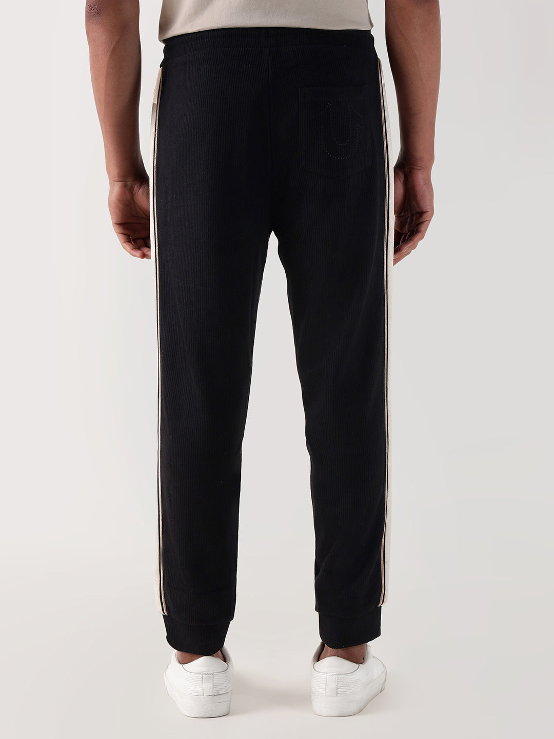 TRUE RELIGION Men Black Relaxed Fit Sweatpant
