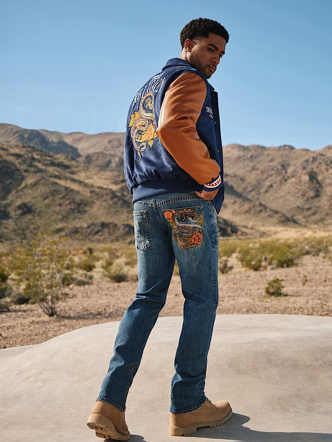 True Religion Blue Stretchable Ricky SN Solid Men Jeans