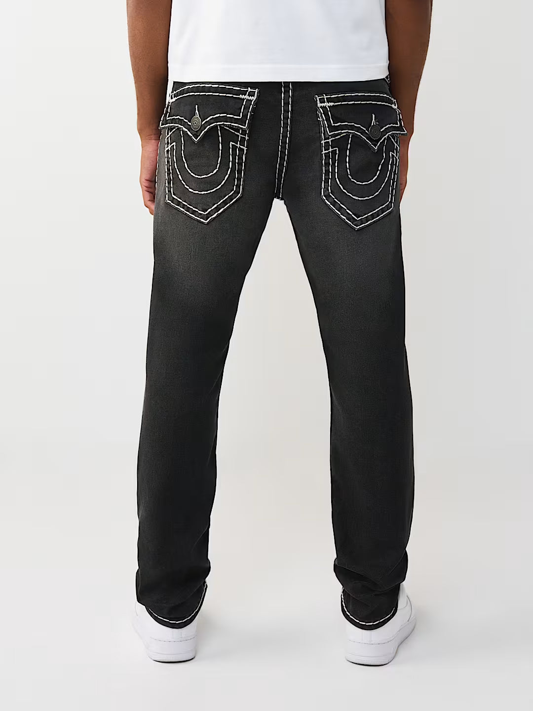 TRUE RELIGION Men Black Rocco Super T Slim Fit Jeans