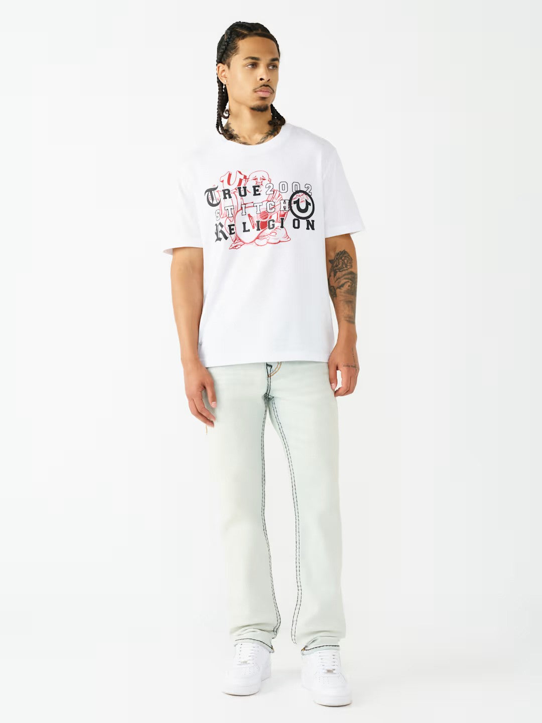 True Religion Men Grey Rocco Super T Skinny Fit Jeans