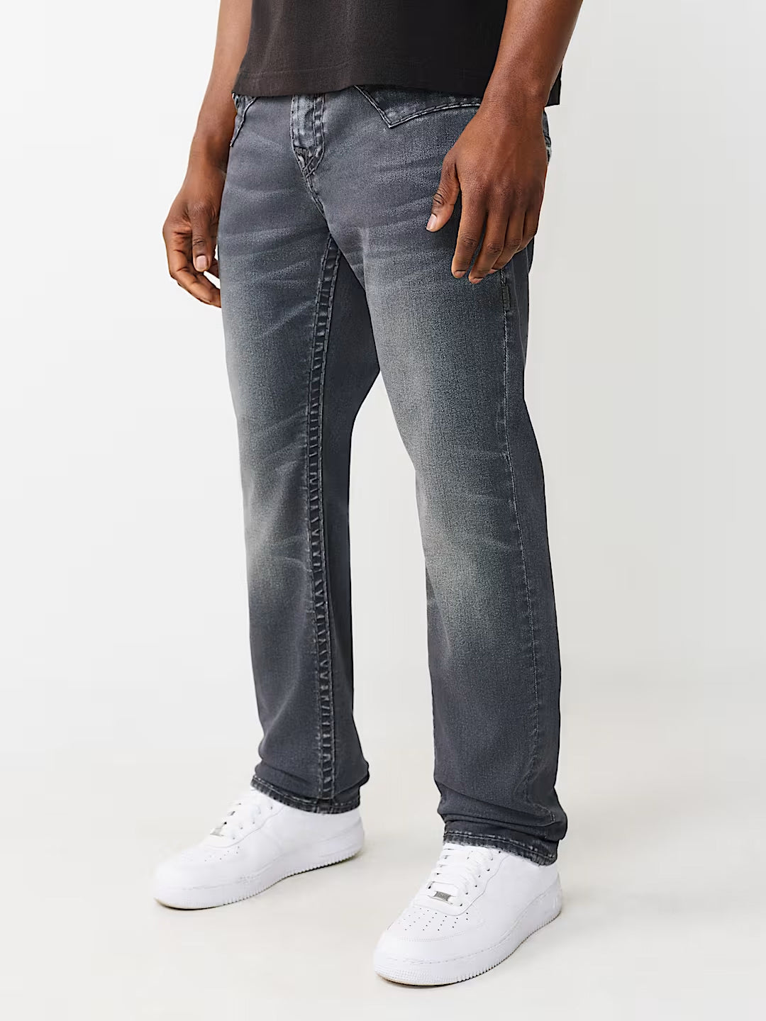 True Religion Men Black Ricky Super T Jeans