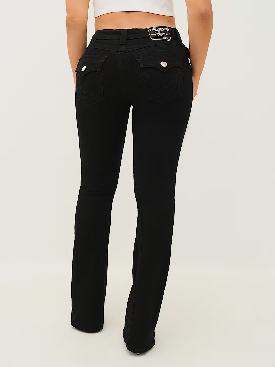 TRUE RELIGION Women Black Joey SN Jeans