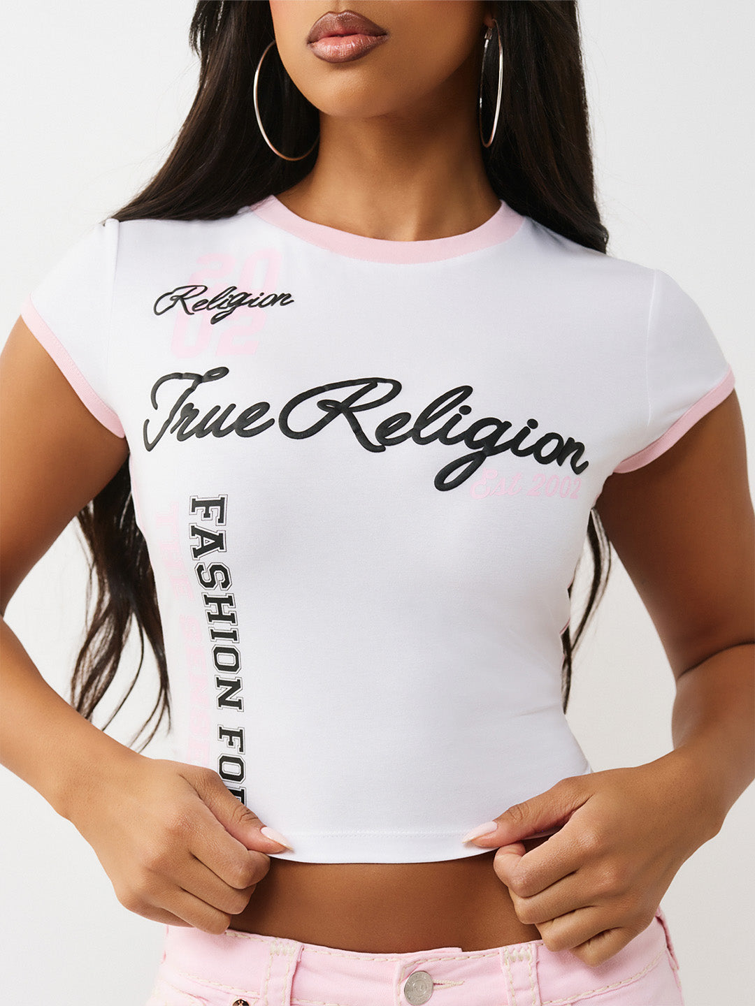 True Religion Women White Printed T-Shirt