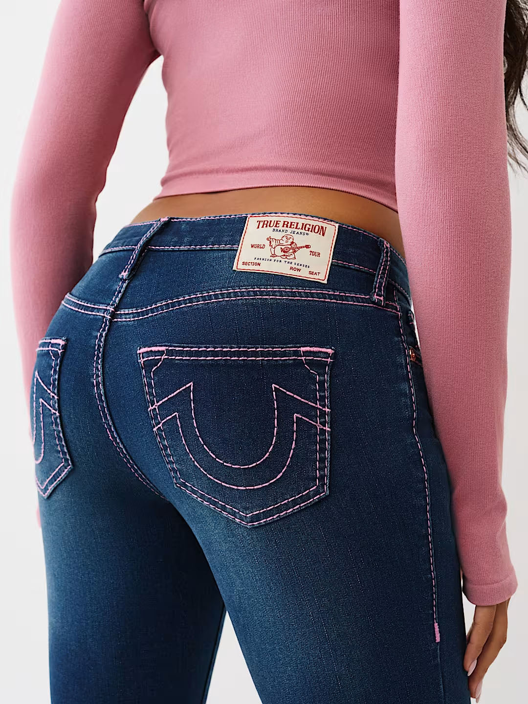 True Religion Women Becca Navy Big T Jeans