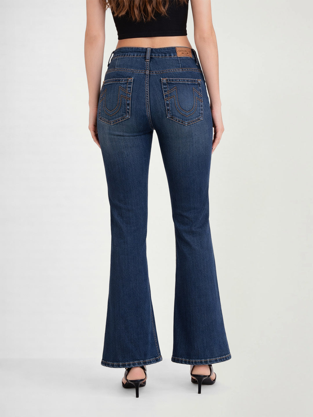 True Religion Women Blue BECCA BIG T Bootcut Jeans