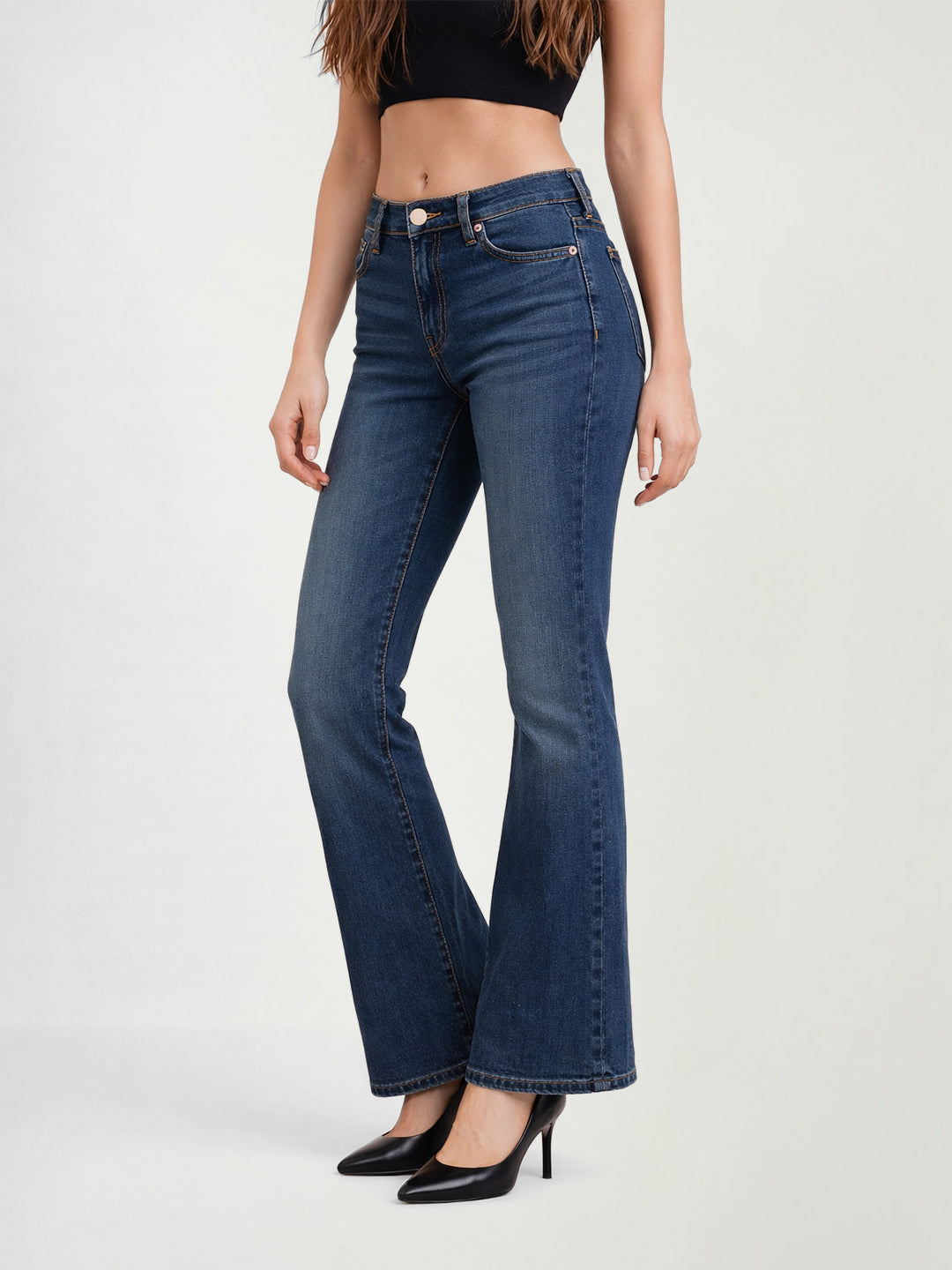 True Religion Women Blue BECCA BIG T Bootcut Jeans