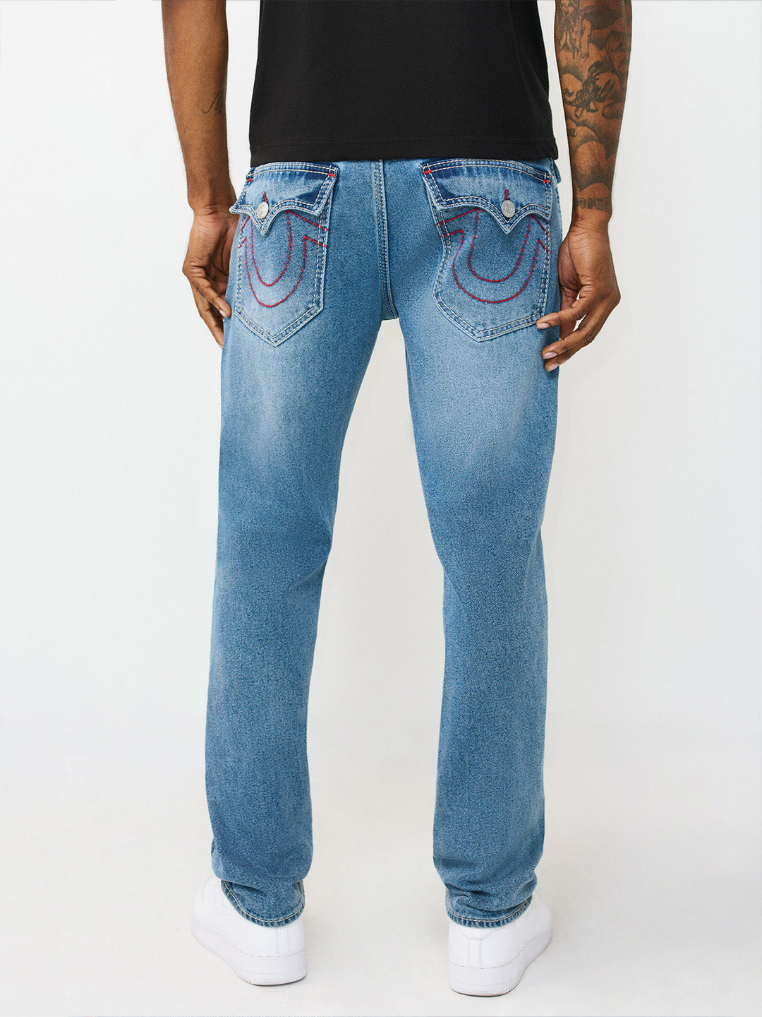 True Religion Blue Stretchable Geno Big T Men Jeans