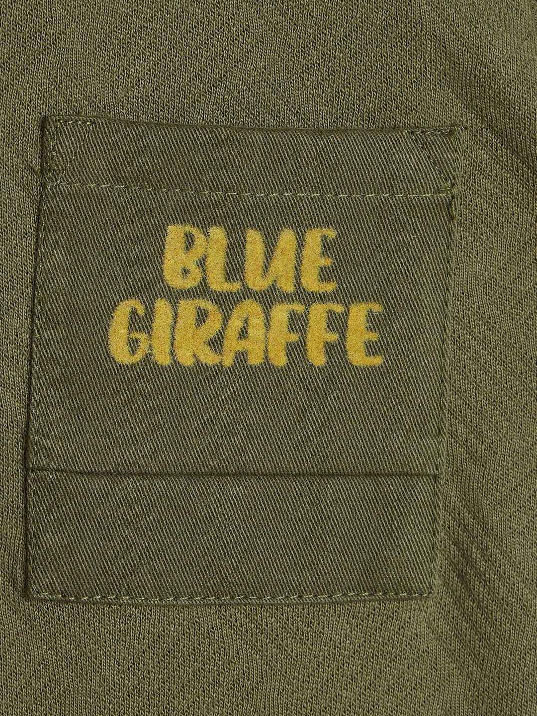Blue Giraffe Boys Olive Green Solid Regular Fit Pure Cotton T-Shirt