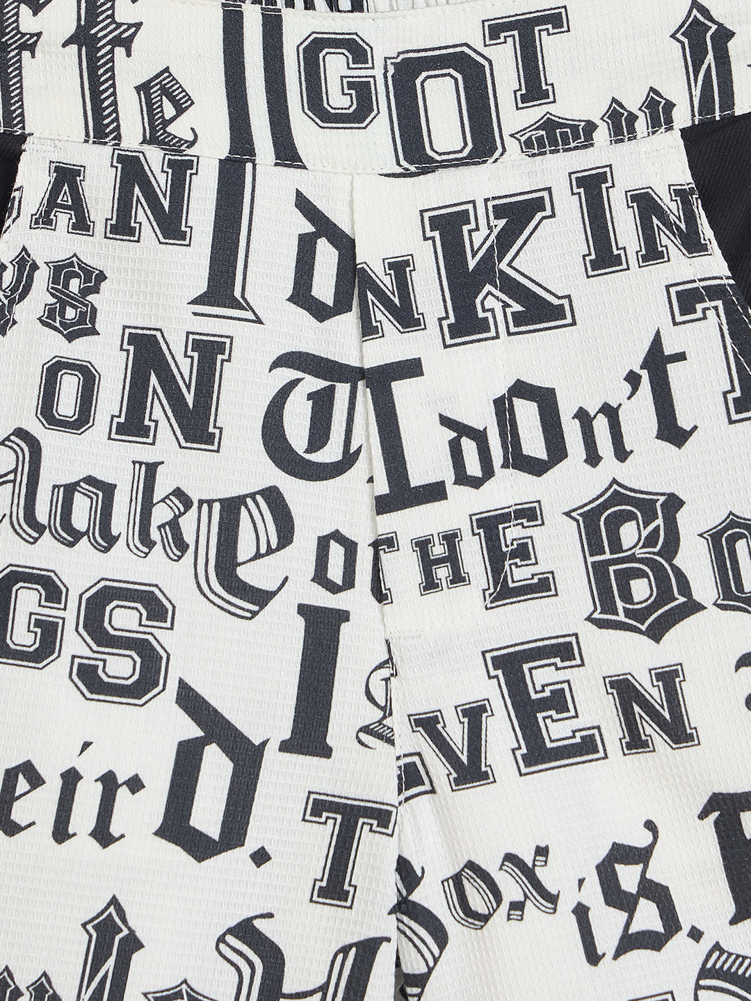 Blue Giraffe Boys White Printed Short