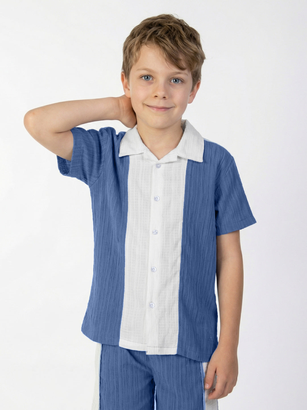 Blue Giraffe Boy Multi Shirt