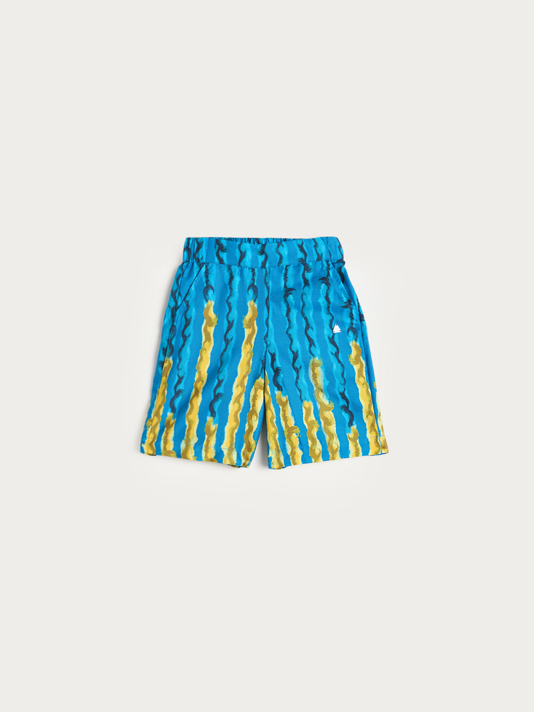 Blue Giraffe Boys Blue Printed Short