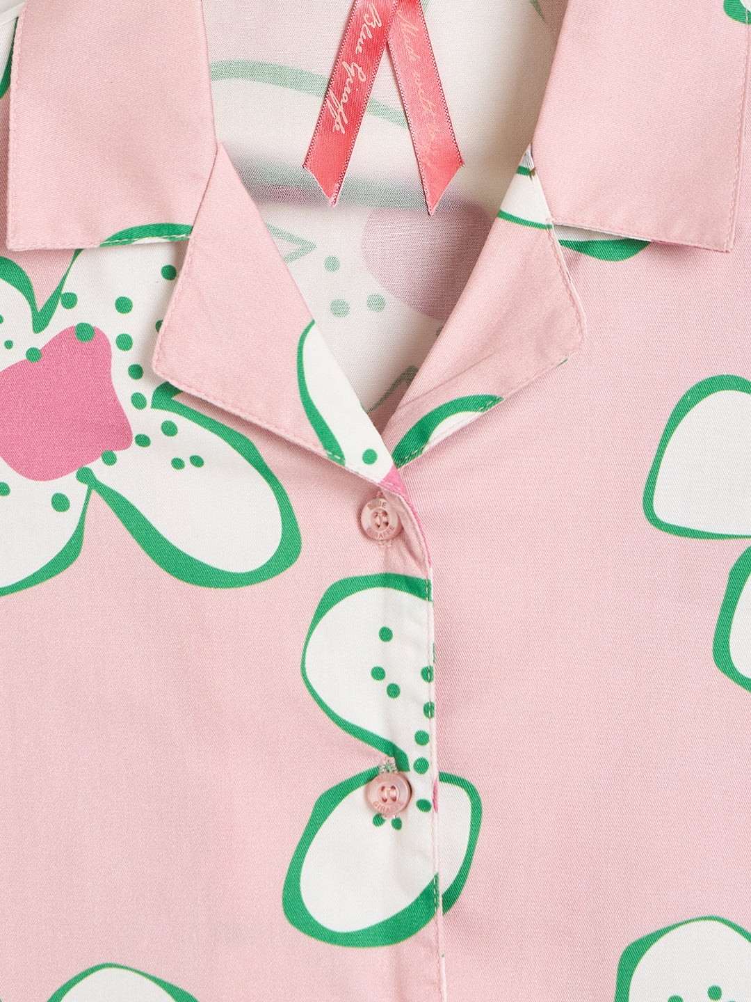 Blue Giraffe Girls Pink Printed Top