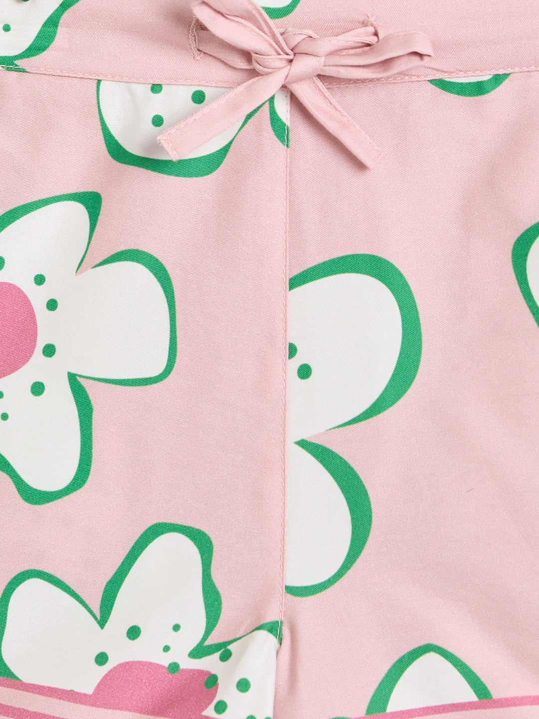 Blue Giraffe Girls Pink Printed Short