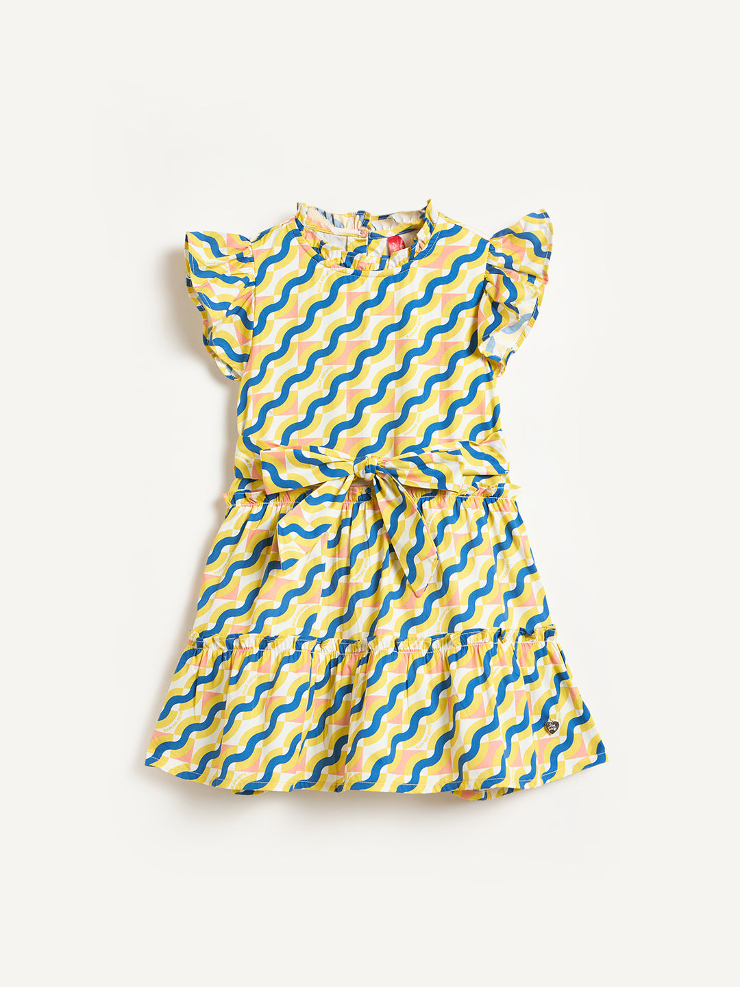 Blue Giraffe Girls Multicolor Striped Midi Dress