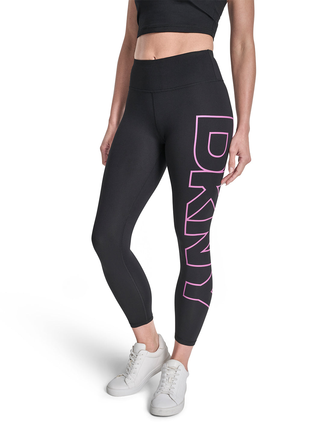 DKNY Women Black Printed Skinny Fit Leggings