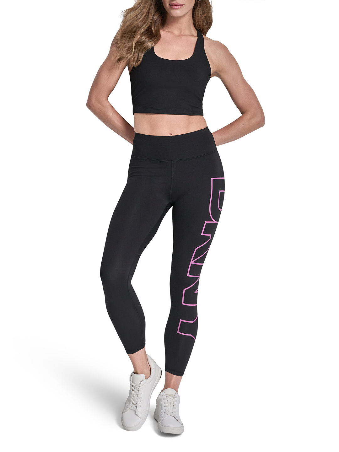 DKNY Women Black Printed Skinny Fit Leggings