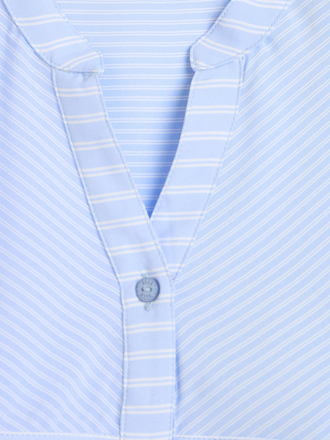 ELLE Girls Multicolor Striped Mandarin Collar Dress