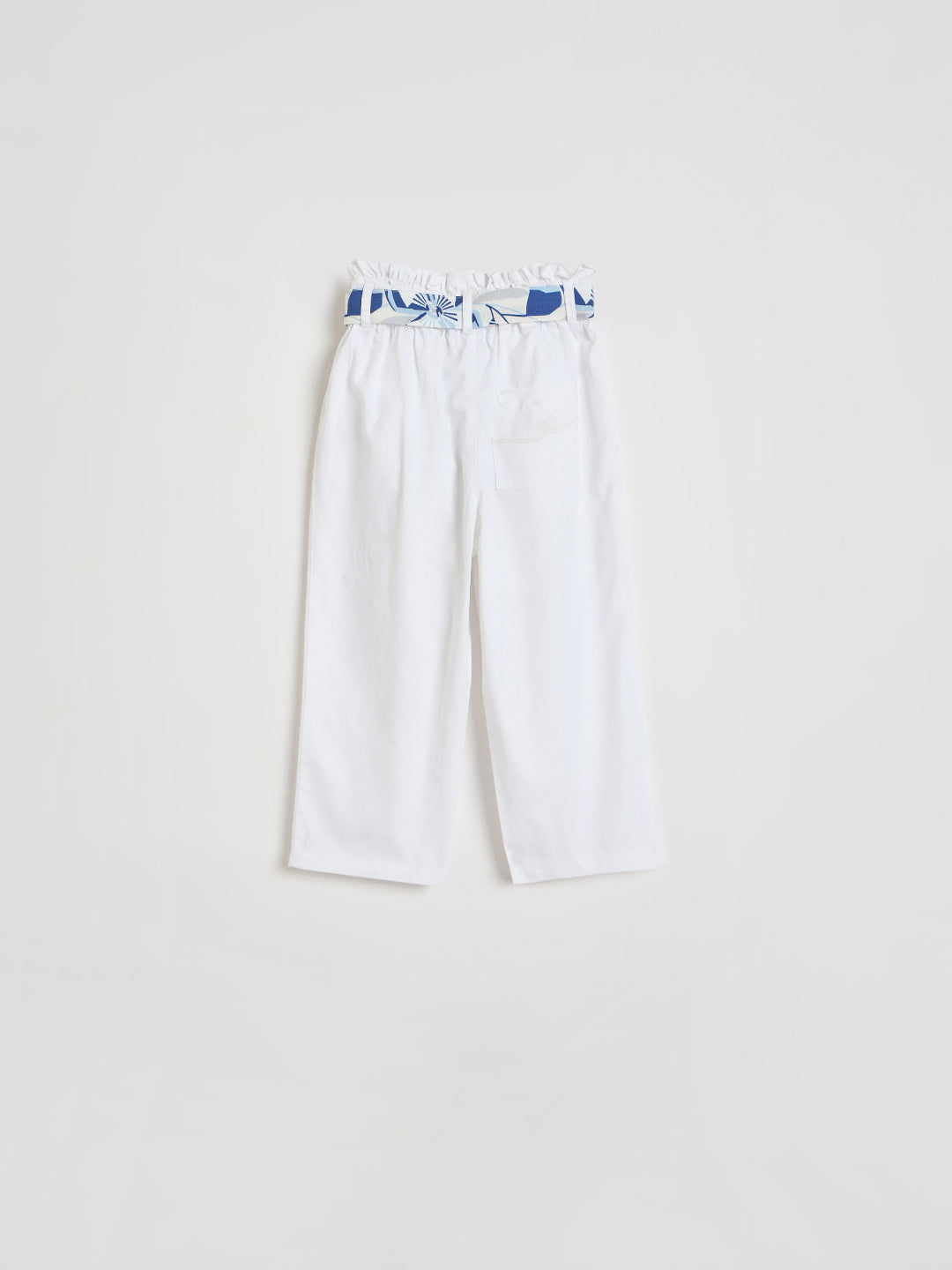 ELLE Girls White Flat front Trouser