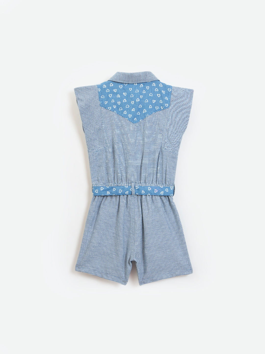 ELLE Girls Blue Printed Playsuit
