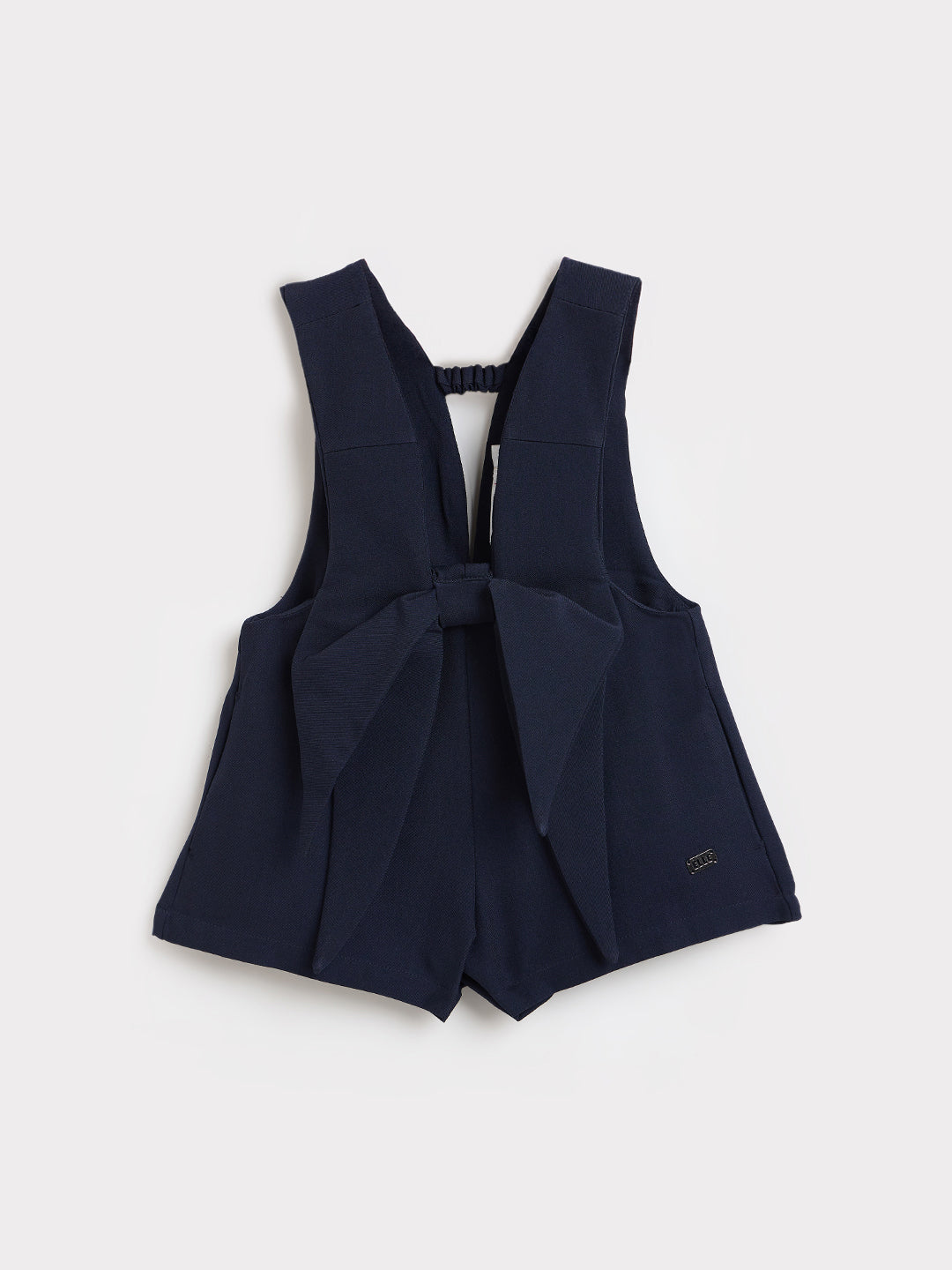 ELLE Girls Navy Blue V-Neck Playsuit