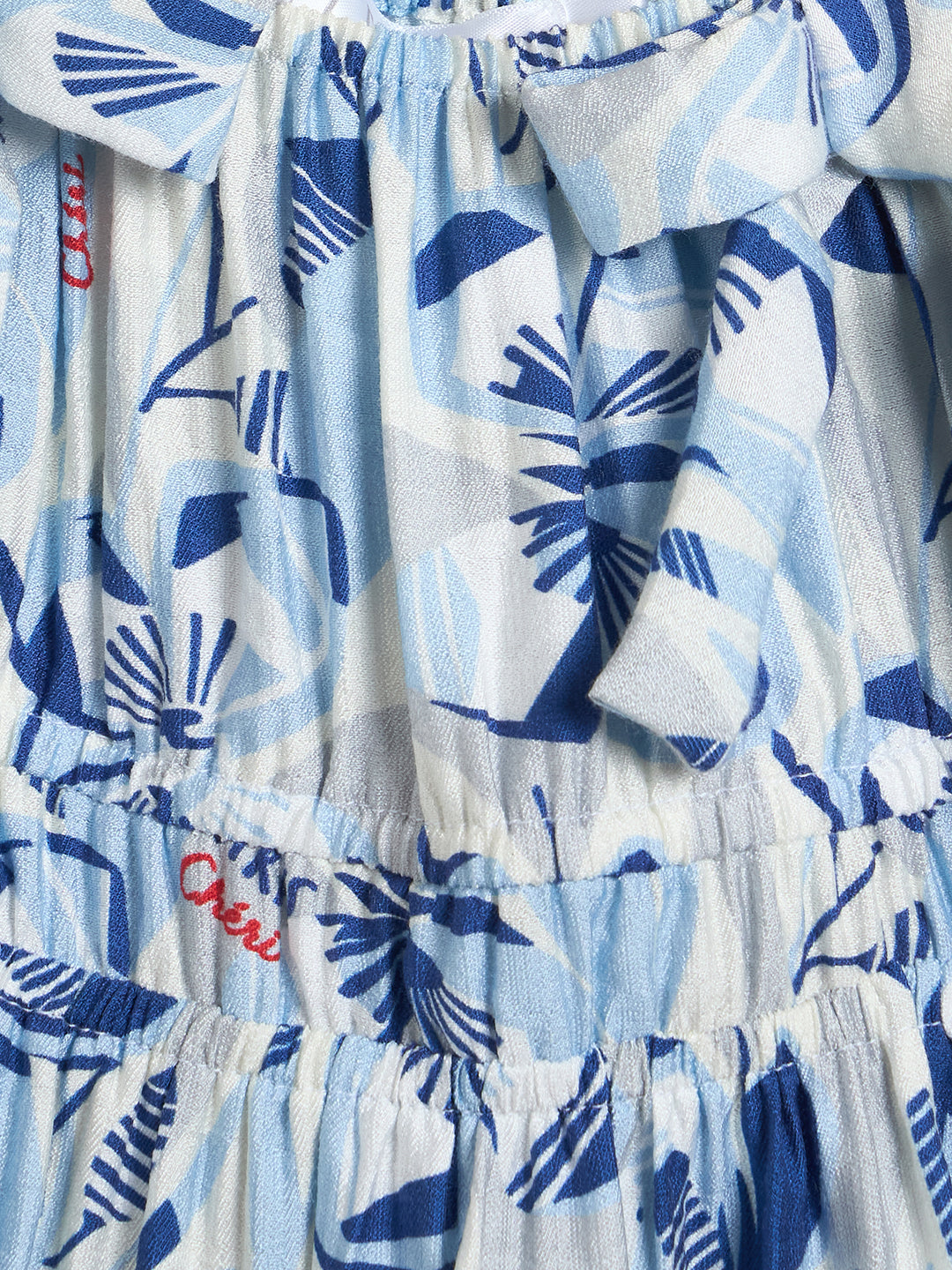 ELLE Girls Blue Printed Strappy Style Relaxed Fit Top