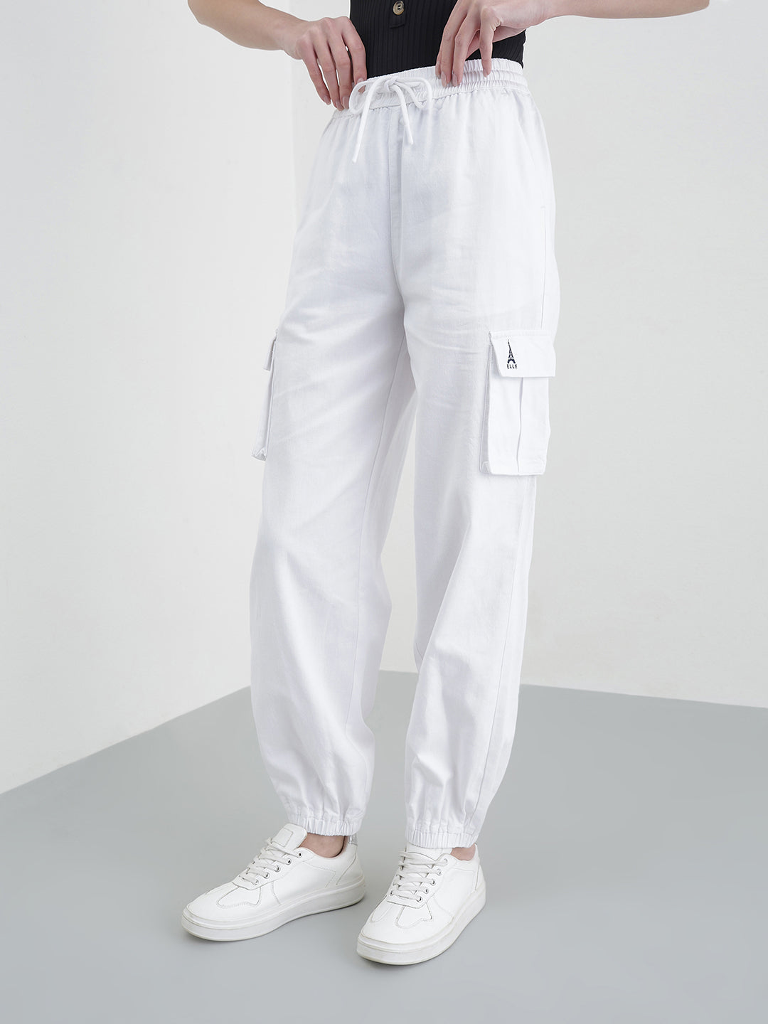 ELLE Women White Solid Cargo