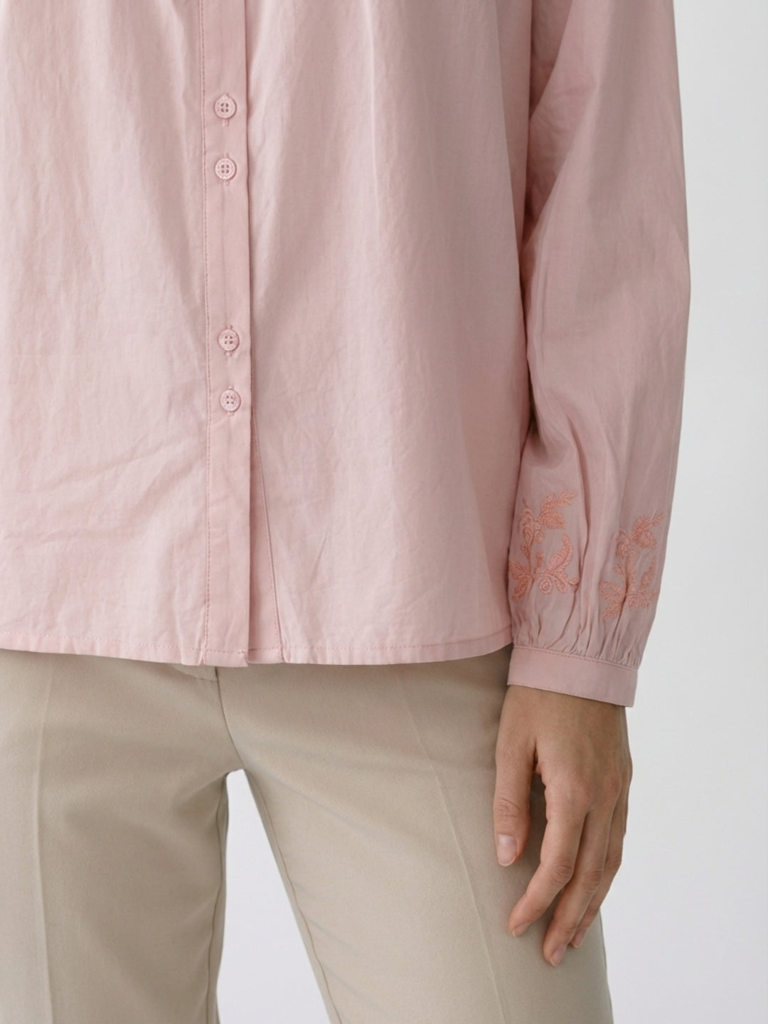 Elle Women Pink Embroidered Cotton Top