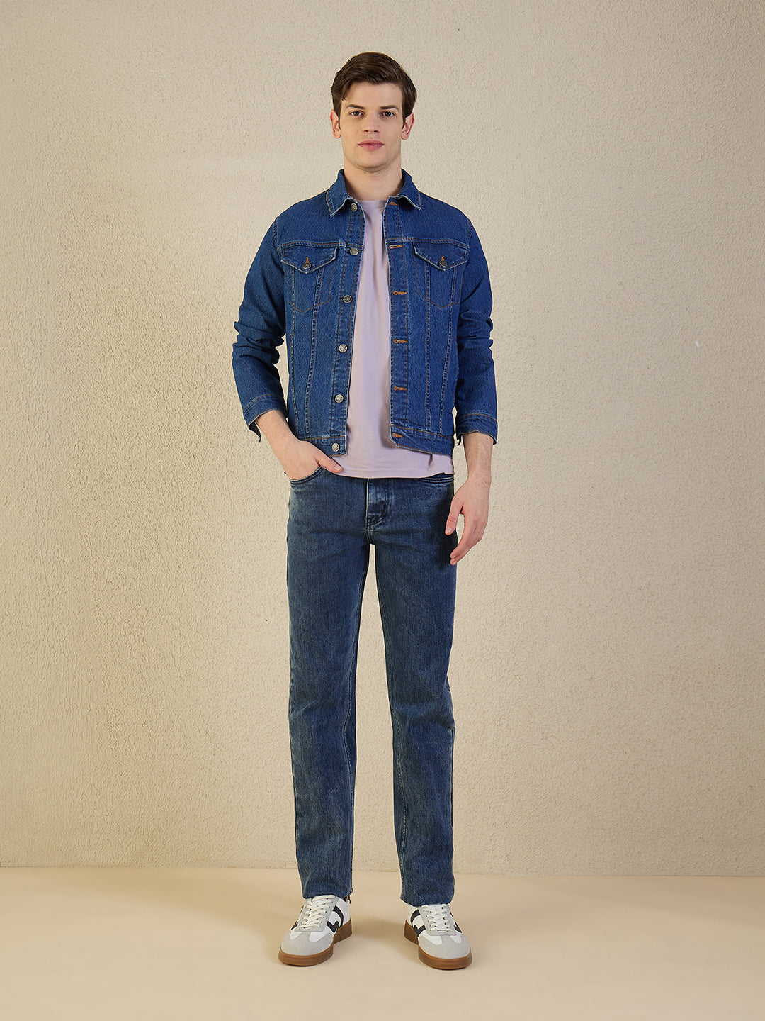 Iconic Men Blue Solid Slim Fit Jeans