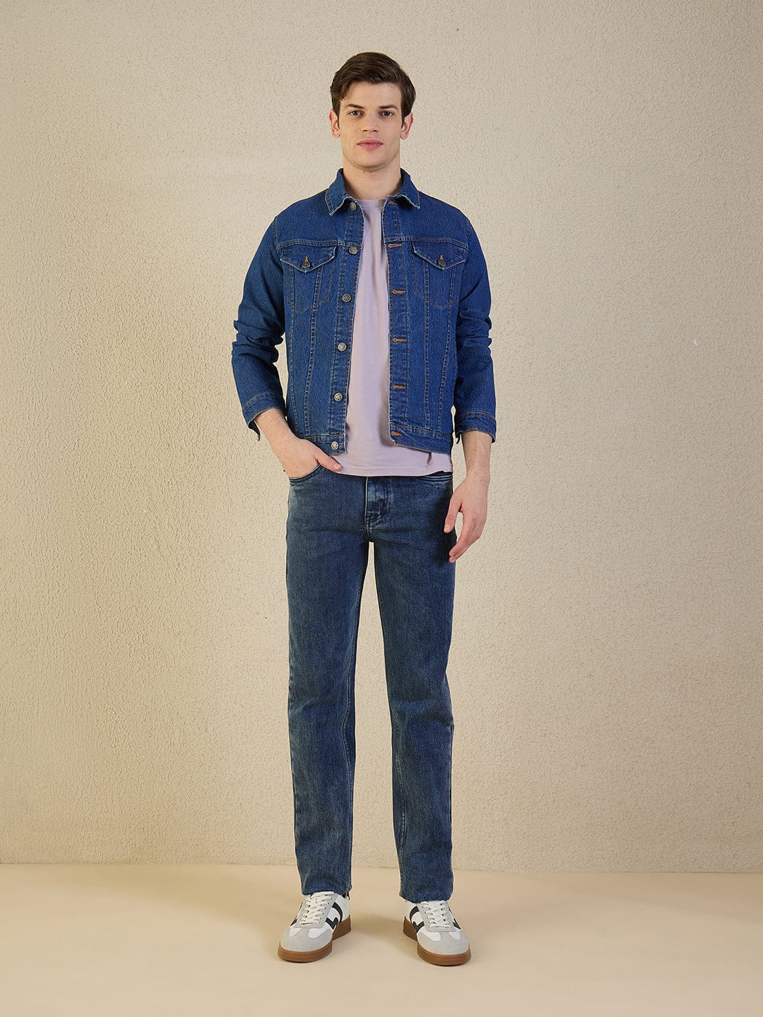 Iconic Men Blue Solid Slim Fit Jeans