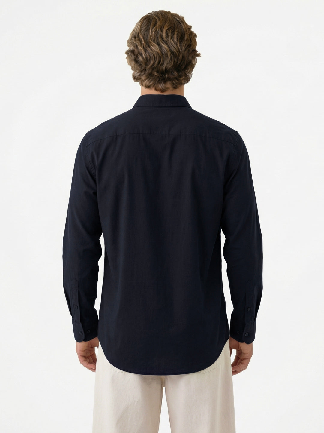 Iconic Men Black Graphic Cotton Shirt