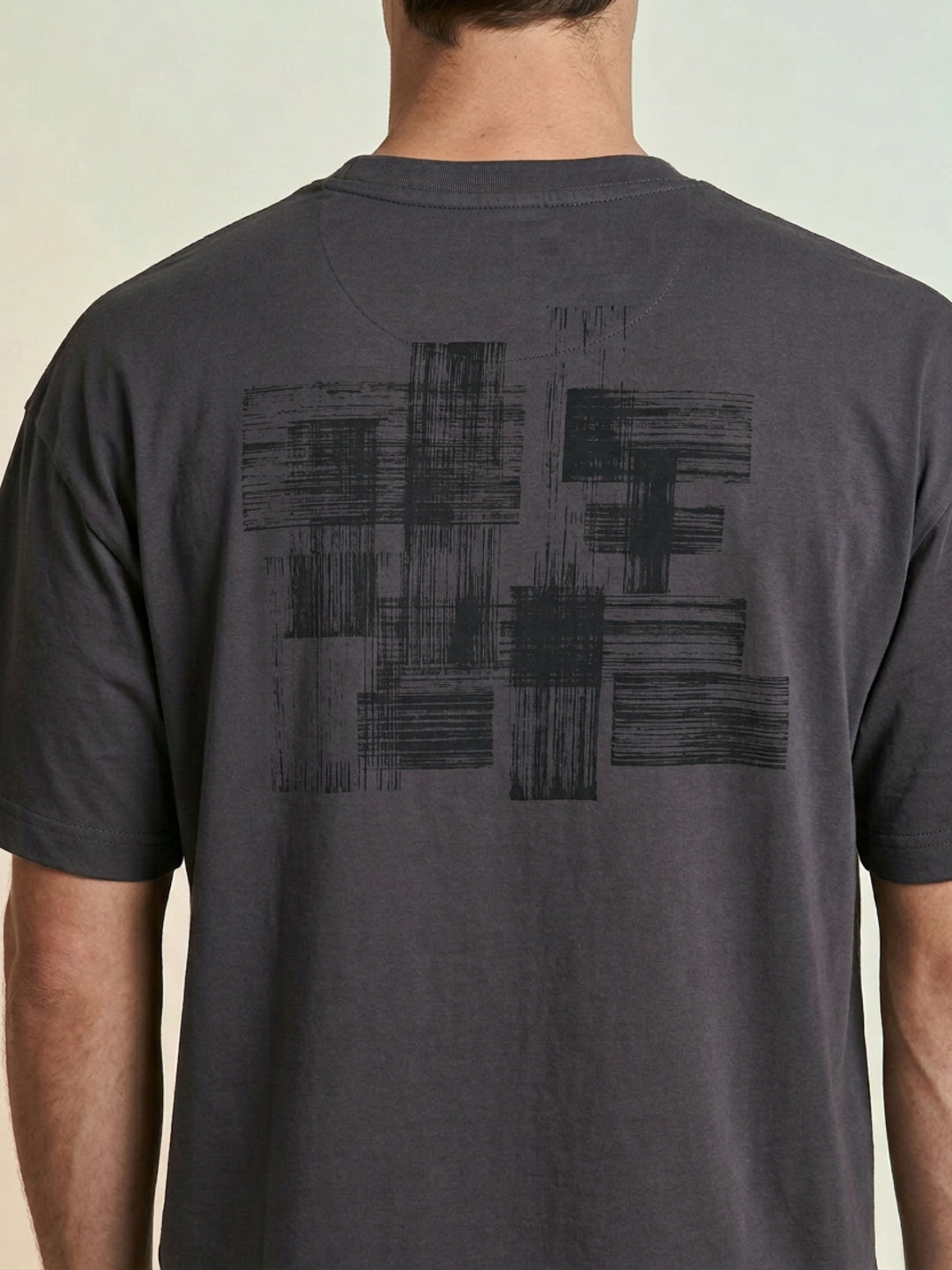 Iconic Men Grey Printed BOXY FIT Pure Cotton T-Shirt